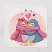 かわいいバレンタインデー シーズンカード (正面/裏面)