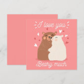 かわいいバレンタインデー シーズンカード (正面/裏面)