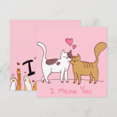 かわいいバレンタインデー シーズンカード (正面/裏面)