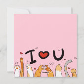 かわいいバレンタインデー シーズンカード (裏面)