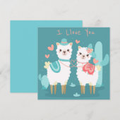 かわいいバレンタインデー シーズンカード (正面/裏面)