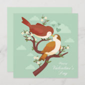 かわいいバレンタインデー シーズンカード (正面/裏面)