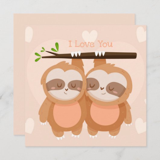 かわいいバレンタインデー シーズンカード (正面/裏面)