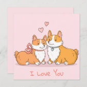 かわいいバレンタインデー シーズンカード (正面/裏面)