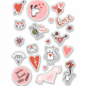 かわいいバレンタインデー シール (正面)