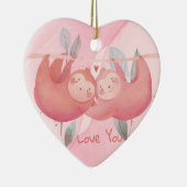 かわいいバレンタインデー セラミックオーナメント (右)