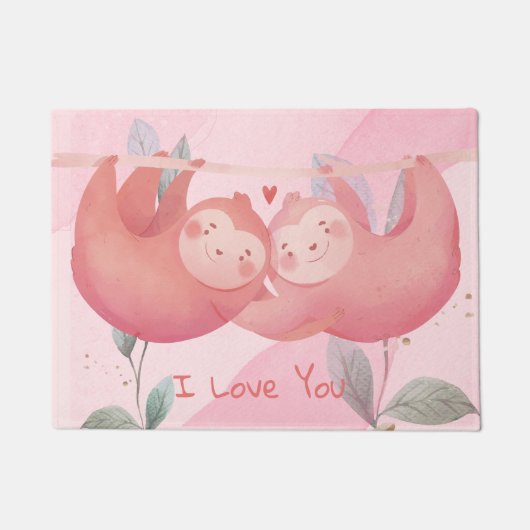 かわいいバレンタインデー ドアマット (正面)