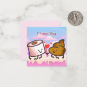 かわいいバレンタインデー ノートカード (正面/裏面インサイチュ)