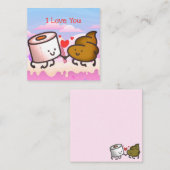 かわいいバレンタインデー ノートカード (正面/裏面)