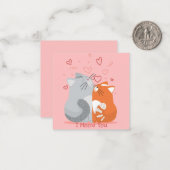 かわいいバレンタインデー ノートカード (正面/裏面インサイチュ)