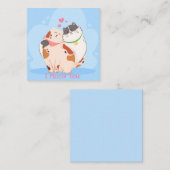 かわいいバレンタインデー ノートカード (正面/裏面)