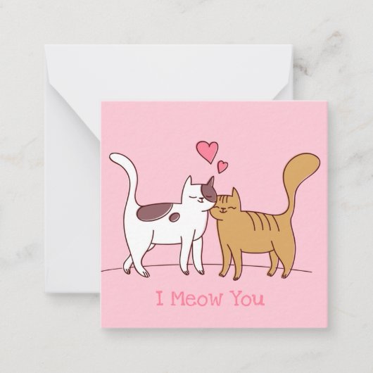 かわいいバレンタインデー ノートカード (正面)