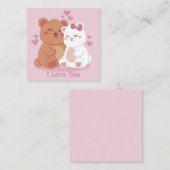 かわいいバレンタインデー ノートカード (正面/裏面)