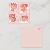 かわいいバレンタインデー ノートカード (正面/裏面)