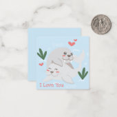 かわいいバレンタインデー ノートカード (正面/裏面インサイチュ)