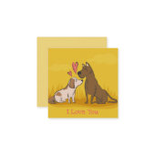 かわいいバレンタインデー ノートカード (正面/裏面インサイチュ)