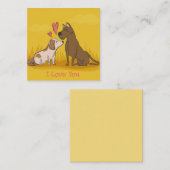 かわいいバレンタインデー ノートカード (正面/裏面)