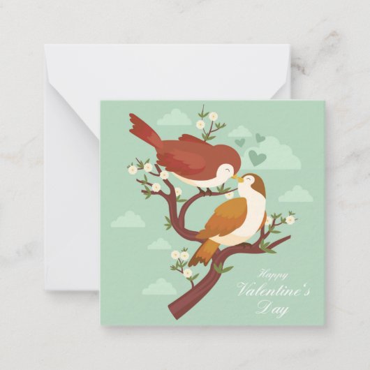 かわいいバレンタインデー ノートカード (正面)