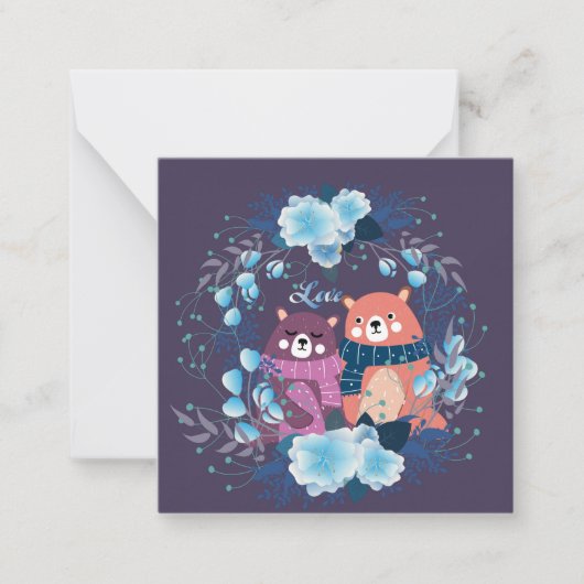 かわいいバレンタインデー ノートカード (正面)