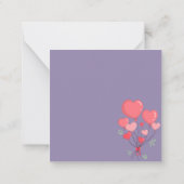 かわいいバレンタインデー ノートカード (裏面)