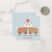 かわいいバレンタインデー ノートカード (正面/裏面インサイチュ)