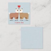 かわいいバレンタインデー ノートカード (正面/裏面)