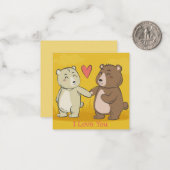 かわいいバレンタインデー ノートカード (正面/裏面インサイチュ)