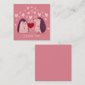 かわいいバレンタインデー ノートカード (正面/裏面)