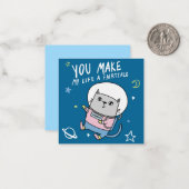 かわいいバレンタインデー ノートカード (正面/裏面インサイチュ)