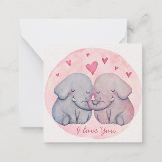 かわいいバレンタインデー ノートカード (正面)