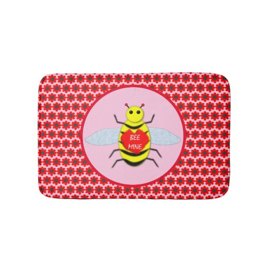 かわいいバレンタインデー バスマット (正面)