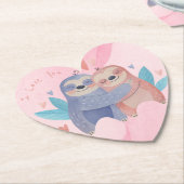 かわいいバレンタインデー ペーパーコースター (アングル)