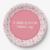 かわいいバレンタインデー ペーパープレート (正面)