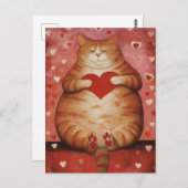 かわいいバレンタインデー ポストカード (正面/裏面)