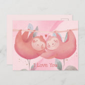 かわいいバレンタインデー ポストカード (正面/裏面)