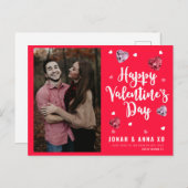 かわいいバレンタインデー ポストカード (正面/裏面)