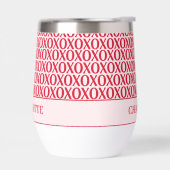 かわいいバレンタインデー XOXO 赤とピンク (左面)