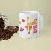 かわいいバレンタインデーCorgi犬の恋人ギフト コーヒーマグカップ