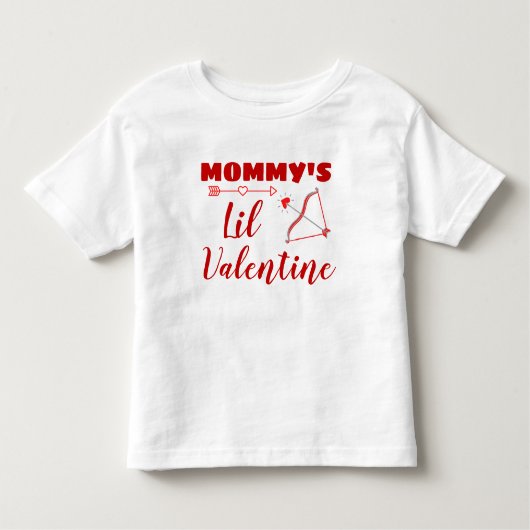 かわいいバレンタインデーmommyの小さなバレンタイン トドラーTシャツ (正面)