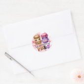 かわいいバレンタインデーPB & Jシート ラウンドシール (封筒)