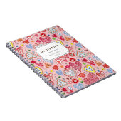 かわいいバレンタインハートはピンクの柄が好き ノートブック (右側)