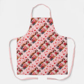 かわいいバレンタインハートサングラス エプロン (正面)