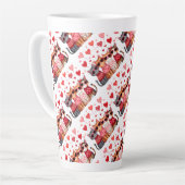 かわいいバレンタインハートサングラス カフェラテマグ (左アングル)