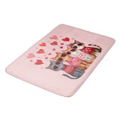 かわいいバレンタインハートサングラス バスマット (アングル)