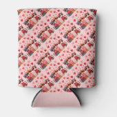 かわいいバレンタインハートサングラス 缶クーラー (正面)