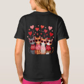 かわいいバレンタインハートサングラス Tシャツ (裏面)