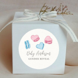 かわいいバレンタインハートジェンダーがパーティーの好意を明らかにする ラウンドシール