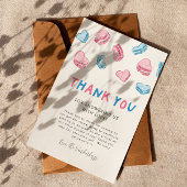 かわいいバレンタインハートジェンダーの表示 サンキューカード