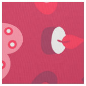 かわいいバレンタインハートパターン ファブリック (クローズアップ)