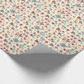 かわいいバレンタインハートパターン ラッピングペーパー (角)